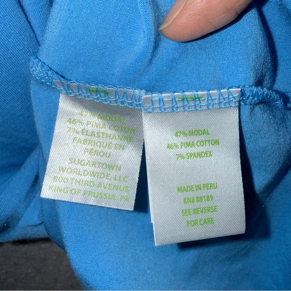 Lilly Pulitzer - women’s Finn Top Multi Fished long sleeve pink blue T-shirt XXL - Picture 5 of 5